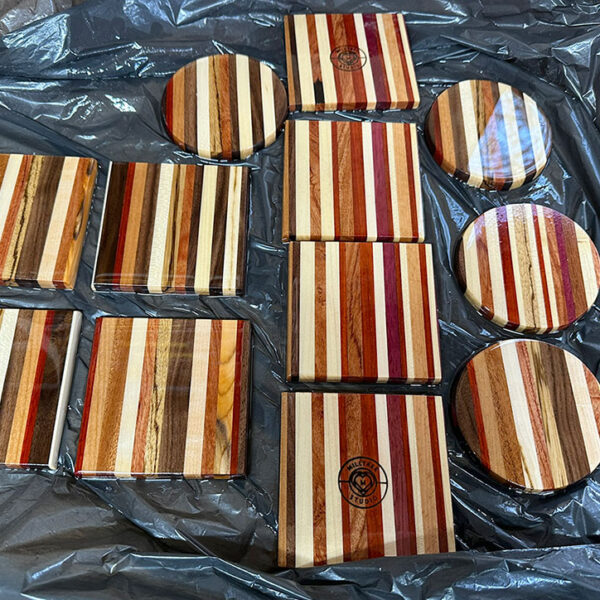 Hand Made Coasters Crafted In The UK And Made From Various Hardwoods.