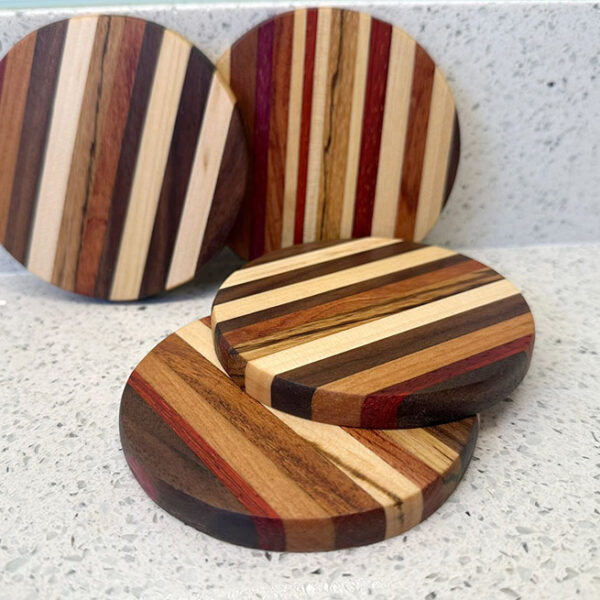 Hand Made Coasters Crafted In The UK And Made From Various Hardwoods.