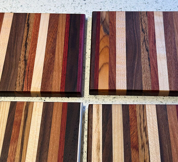 Hand Made Coasters Crafted In The UK And Made From Various Hardwoods.