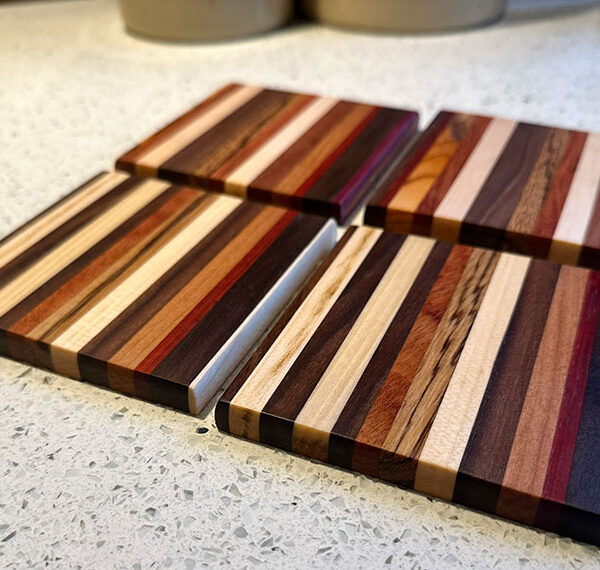 Hand Made Coasters Crafted In The UK And Made From Various Hardwoods.