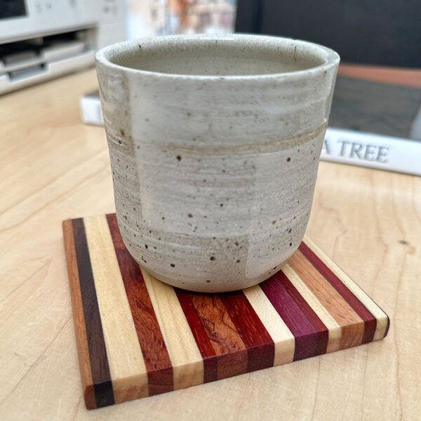 Hand Made Square Coaster Created From Various Hardwoods.